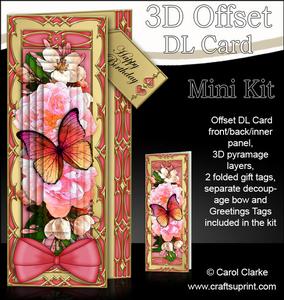 3D Offset Dl Butterfly Bouquet Pyramage Mini Kit