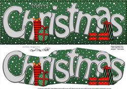 Large Dl Merry Christmas Quick Card 3D Decoupage