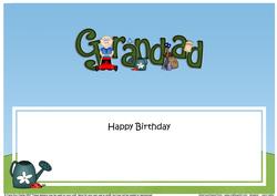 Birthday Grandad Large Dl Matching Insert