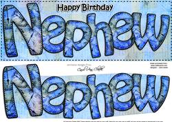 Birthday Nephew Large Dl Quick Card 3D Decoupage