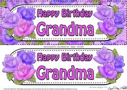 Large Dl Birthday Grandma Quick Card N 3D Decoupage
