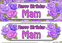 Large Dl Birthday Mam Quick Card N 3D Decoupage