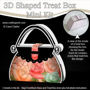 Time for Roses Handbag Shaped Treat or Favour Box Mini Kit