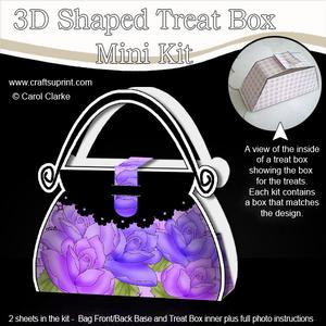 Time for Roses Handbag Shaped Treat or Favour Box Mini Kit