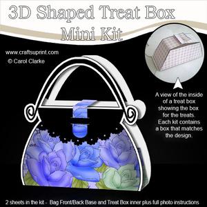Time for Roses Handbag Shaped Treat or Favour Box Mini Kit