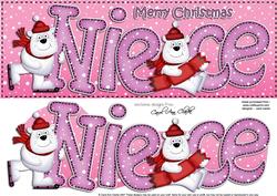 Large Dl Christmas Niece 3D Decoupage