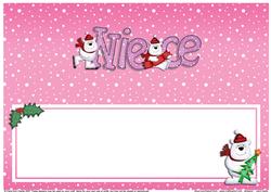 Christmas Niece Matching Large Dl Insert