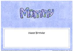 Happy Birthday Mommy Matching Large Dl Insert