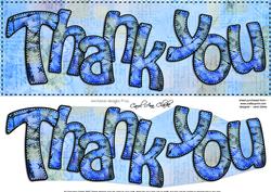 Large Dl Thank You Card & 3D Decoupage