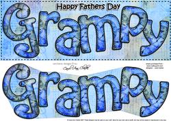 Large Dl Fathers Day Grampy Card & 3D Decoupage