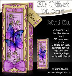 3D Offset Dl Butterfly Florals Pyramage Mini Kit