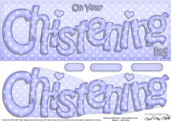 Large Dl Christening Quick Card N 3D Decoupage