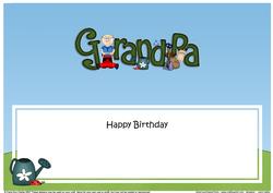 Happy Birthday Grandpa Matching Large Dl Insert