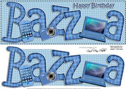 Large Dl Birthday Bazza Quick Card N 3D Decoupage
