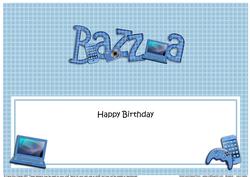 Happy Birthday Bazza Matching Large Dl Insert