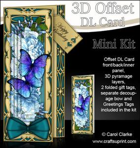 3D Offset Dl Butterfly Blossoms Pyramage Mini Kit