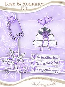 Love & Romance Kit in Lilac with Step by Step Decoupage