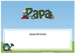 Happy Birthday Papa Matching Large Dl Insert