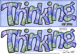 Large Dl Thinking of You Quick Card & 3D Decoupage