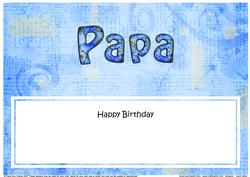 Happy Birthday Papa Matching Large Dl Insert