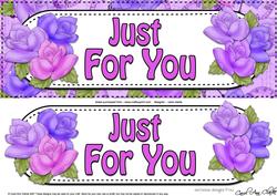 Large Dl Just for You Quick Card & 3D Decoupage