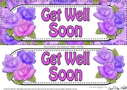 Large Dl Get Well Soon Quick Card & 3D Decoupage