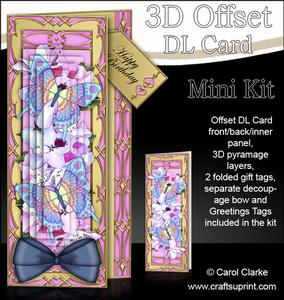 3D Offset Dl Blossoms & Butterflies Pyramage Mini Kit