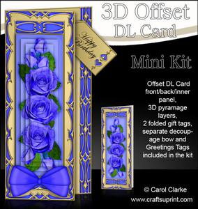 3D Offset Dl Just Roses Pyramage Mini Kit