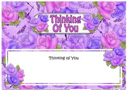 Thinking of You Roses Matching Large Dl Insert