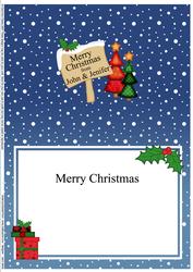 Xmas Personalised John & Jenifer Matching A5 Insert