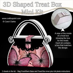 Butterfly Time Handbag Shaped Treat or Favour Box Mini Kit