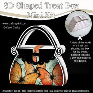 Butterfly Time Handbag Shaped Treat or Favour Box Mini Kit