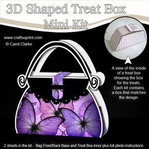 Butterfly Time Handbag Shaped Treat or Favour Box Mini Kit