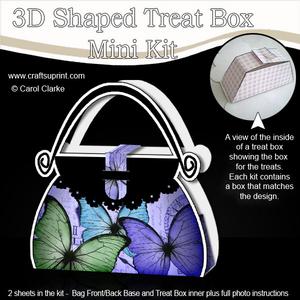 Butterfly Time Handbag Shaped Treat or Favour Box Mini Kit