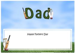 Fathers Day Dad Cricket Large Dl Matching Insert