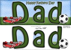 Large Dl Fathers Day Dad Football Card N 3D Decoupage