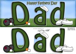 Large Dl Fathers Day Dad Bowls Card N 3D Decoupage