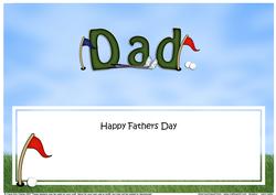 Fathers Day Dad Golf Large Dl Matching Insert
