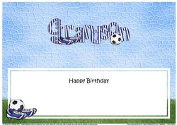 Happy Birthday Grandson Football Matching Large Dl Insert
