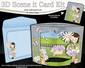 3D Girlz Suzi's Flower Scene It Card Kit