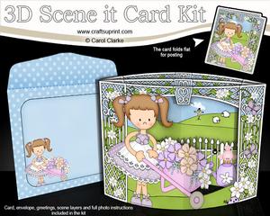 3D Girlz Liz's Wheelbarrow Scene It Card Kit