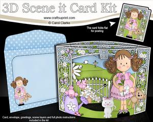 3D Girlz Zoe's Flower Scene It Card Kit