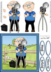 Bert's Camera Quick Card & 3D Decoupage