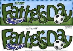 Large Dl Fathers Day Football Card & 3D Decoupage