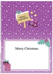 Xmas Blank Signpost A5 Matching Insert