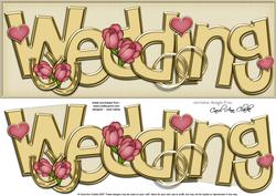 Large Dl Wedding Roses Quick Card with 3D Decoupage
