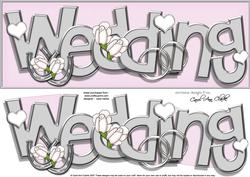 Large Dl Wedding Roses Quick Card with 3D Decoupage