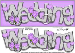 Large Dl Wedding Roses Quick Card with 3D Decoupage