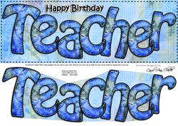 Large Dl Birthday Teacher Clocks 3D Decoupage