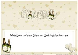 Diamond Wedding Anniversary Matching Large Dl Insert